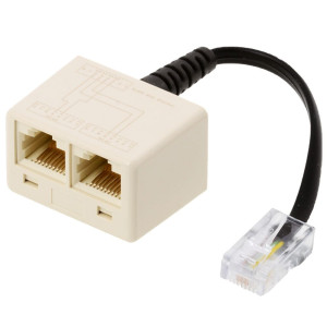 Metz Connect Adapter UAE WE8(4) auf 2 x RJ45 - IEC-Norm a/b