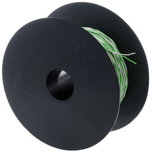 Schaltdraht YV 2x0,5/0,9 wei/grn, 100 m