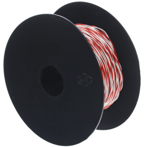 Schaltdraht YV 2x0,5/0,9 wei/rot, 100 m