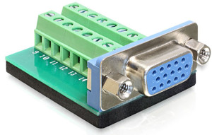Delock 65170 VGA-Steckverbinder Buchse, Einbau vertikal Polzahl (num):