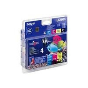 Brother Tintenpatronen LC-1000 Multipack (je 1x BK/M/C/Y) - Passend f