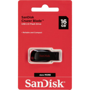 SanDisk Cruzer Blade schwarz 16GB, USB-A 2.0