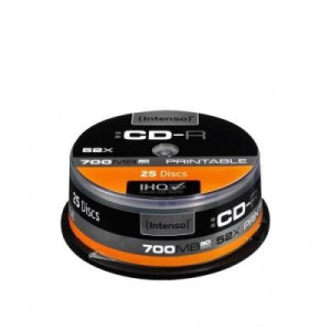 Intenso 1801124 CD-R 80 Rohling 700 MB 25 St. Spindel Bedruckbar