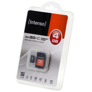 Intenso 4GB microSDHC Class 4 + SD-Adapter
