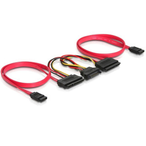 Delock SATA All-in-One Kabel fr 2x HDD