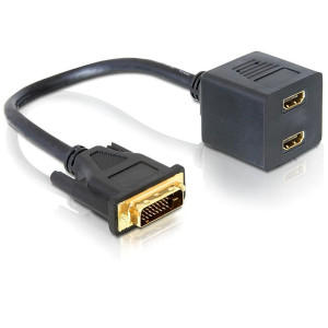 Delock 65069 Adapter DVI 25 Stecker zu 2x HDMI Buchse