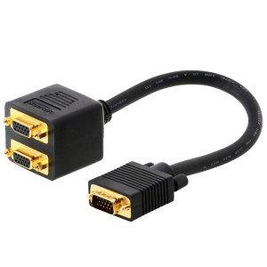 Delock Adapter VGA Stecker zu 2x VGA Buchse