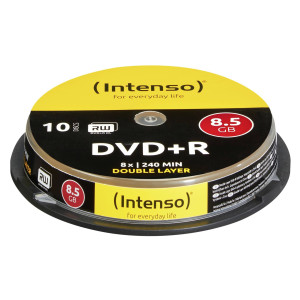 Intenso 4311142 DVD+R DL Rohling 8.5GB 10 St. Spindel