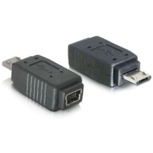 Delock Adapter USB micro-B Stecker zu mini USB 5pin Buchse