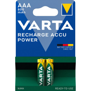 VARTA Recharge Accu Power, Akku vorgeladen, AAA 800mAh, 2Stk -