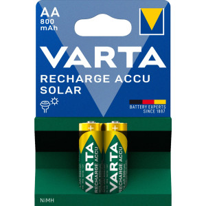 VARTA Solar Akku AA LR6 Mignon 2er 800 mAh - Passend fr Easy Line