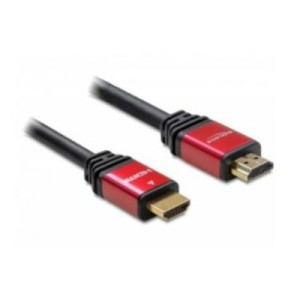 Delock HDMI Anschlusskabel HDMI-A Stecker, HDMI-A Stecker 2.00m Rot/