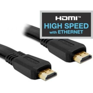 Delock Kabel HDMI A Stecker > HDMI A Stecker flach 5 m