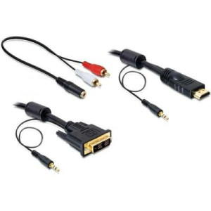 Delock Kabel DVI - HDMI + Sound Stecker-Stecker 2 m