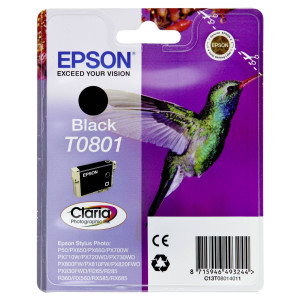 Epson Tintenpatrone T0801 Schwarz - Passend fr Stylus Photo P50,