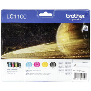 Brother Tintenpatronen LC-1100 Multipack (je 1x BK/M/C/Y) - Passend f
