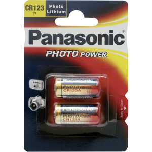 1x2 Panasonic Photo CR 123 A Lithium