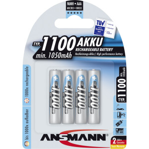 1x4 Ansmann Akku NiMH Micro 1100 mAh