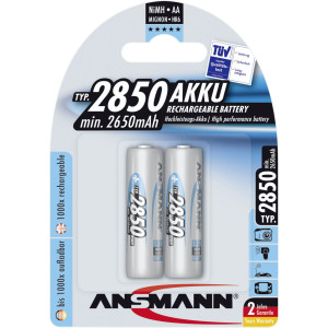 1x2 Ansmann Akku NiMh Mignon 2850 mAh