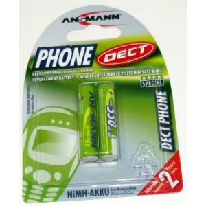 1x2 Ansmann Akku Micro DECT 550 mAh
