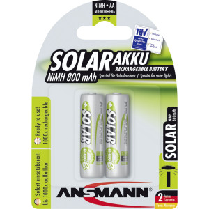 1x2 Ansmann Akku Mignon SOLAR 800 mAh