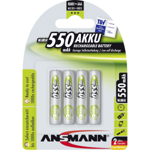 1x4 Ansmann Akku NiMH Micro 550 mAh
