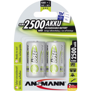 1x2 Ansmann Akku NiMH Baby 2500 mAh