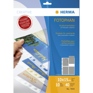 Herma Postkartenhllen f. 4 WPK 10x15 7695