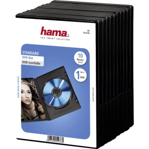 1x10 Hama DVD-Leerhlle mit Folie schwarz              51276