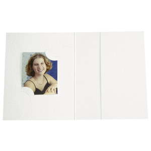1x100 Daiber Passbildmappen wei fr 3 Bildformate
