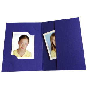 1x100 Daiber Passbildmappen blau fr 3 Bildformate