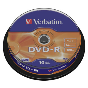 Verbatim 43523 DVD-R Rohling 4.7GB 10 St. Spindel