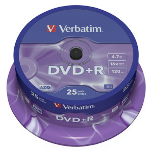 Verbatim 43500 DVD+R Rohling 4.7GB 25 St. Spindel