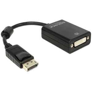 Delock Adapter Displayport 1.1 Stecker > DVI Buchse Passiv schwarz