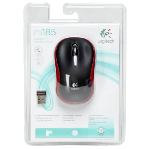 Logitech Wireless Maus M185 Red