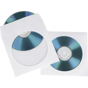 1x100 Hama CD/DVD Papierhllen weiss                   SK 51174