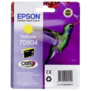 Epson Tintenpatrone T0804 Gelb Clara Photo - Passend fr Stylus