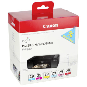 Canon Tintenpatronen PGI-29 Multipack (C/M/Y/PC/PM/R) - Passend fr