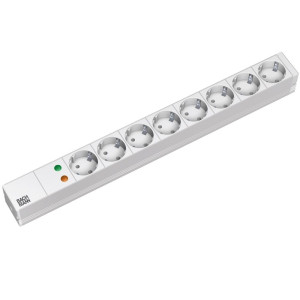 Bachmann 19"-Steckdosenleiste ALU 1HE SS, 8-fach 3, grau, 2,0m,