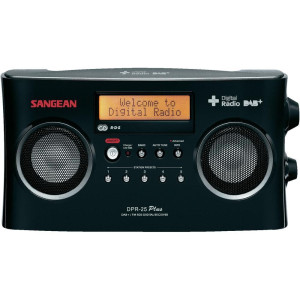 Sangean DPR-25+ Kofferradio DAB+, UKW AUX Akku-Ladefunktion Schwarz