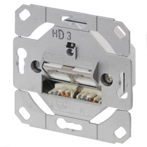 Metz Connect Netzwerkdose Unterputz Einsatz CAT 6 2 Port