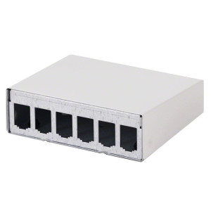 Metz Connect Modul AP-Gehuse 6 Port leer reinwei - Passend fr