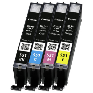 Canon Tintenpatronen CLI-551 Multipack (C/M/Y/BK) - Passend fr