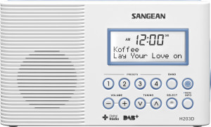 Sangean H203 Badradio DAB+, UKW Taschenlampe, wasserdicht Wei