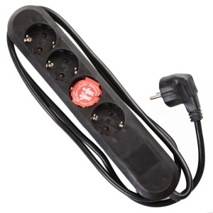 Bachmann Steckdosenleiste SMART 4-fach, schwarz 1,5m, ohne Schalter