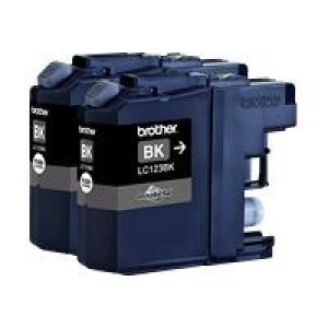 Brother Tintenpatronen LC-123BK Doppelpack Schwarz - Passend fr DCP-