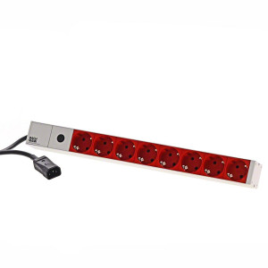 Bachmann 19"-Steckdosenleiste ALU, 8-fach, fr USV, 2,0m, ohne