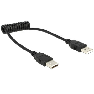 Delock USB-Kabel USB 2.0 USB-A Stecker, USB-A Stecker 0.60m Schwarz