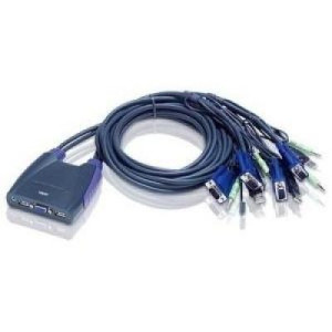 ATEN CS64US 4 Port KVM-Umschalter VGA USB 2048 x 1536 Pixel