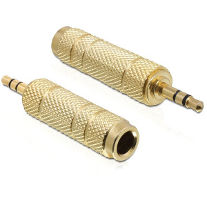 DeLOCK Adapter Klinke 3,5 mm Stecker > 6,35 mm Buchse - 3 Pin